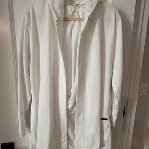 Nine West White Activewear Jacket with Hood Sz Medium